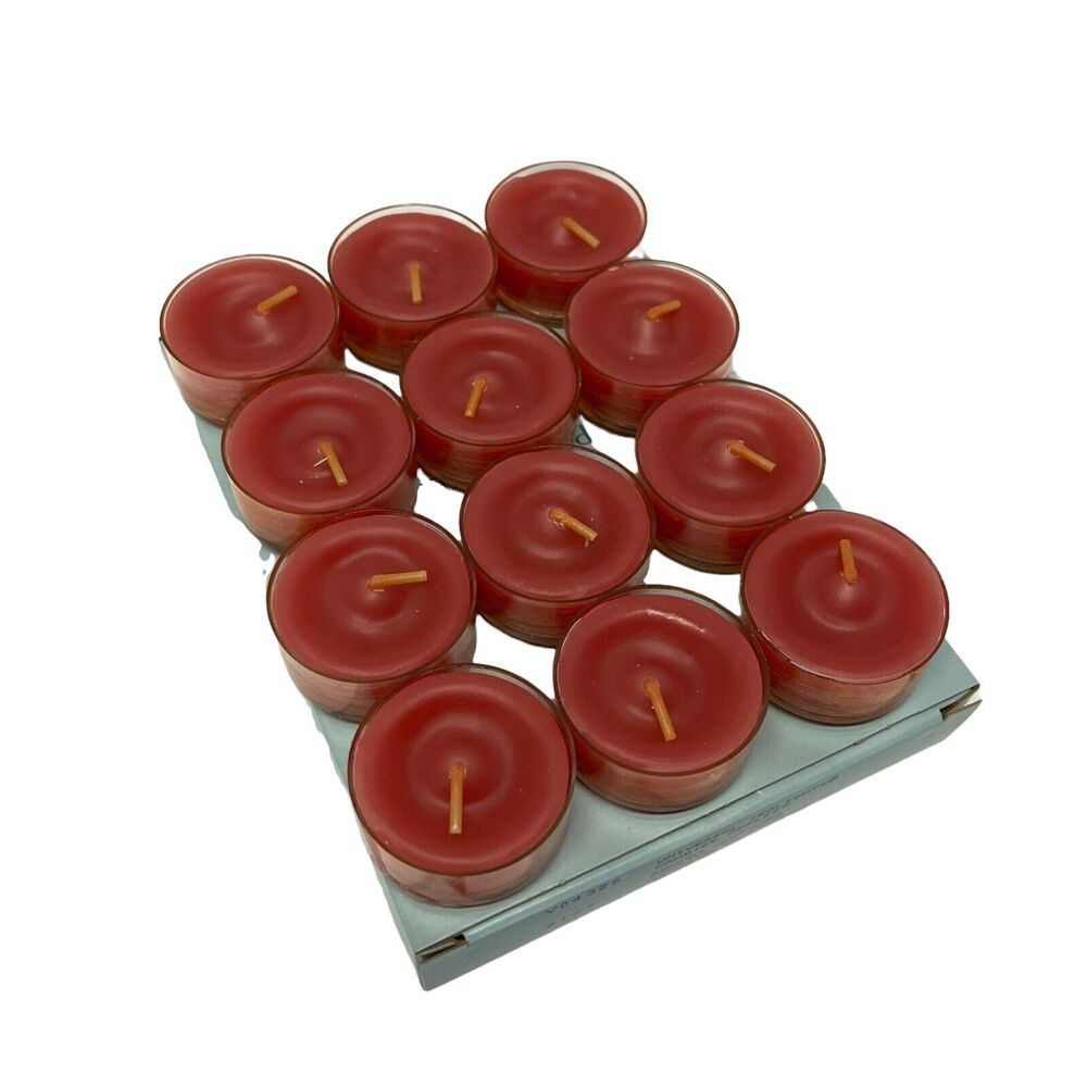 NEW Partylite Candied Apples Universal Tealight Candles Box Of 12